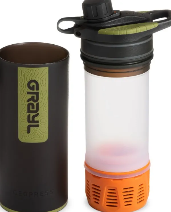 Grayl GeoPress Purifier Bottle vedensuodatin, Black Camo| Vedenpuhdistus