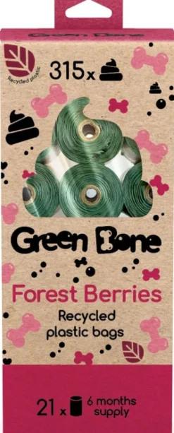 Green Bone Forest koirankakkapussit, 21 rullaa, 315 kpl| Koirankakkapussit