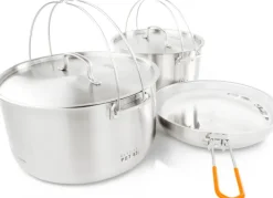 GSI Outdoors Keittoastiat Ja Kahvipannut^GSI Glacier Stainless Troop Cookset retkikeittiösetti