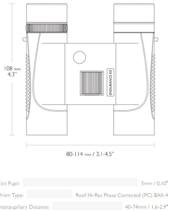 Hawke Endurance ED 10X25 katselukiikarit, vihreä| Katselukiikarit