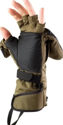 Heat Experience Lämpövaatteet^Heated Hunt Pullover Mittens Unisex lämpökintaat metsästykseen, maastonvihreä