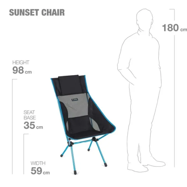 Helinox Sunset Chair retkituoli, musta/sininen| Retkituolit, -pöydät Ja Istuinalustat