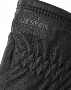 Hestra Käsineet/Hanskat^Alvar nahkahanskat, musta