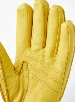 Hestra Käsineet/Hanskat^Deerskin Primaloft Rib nahkahanska, keltaruskea