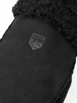 Hestra Käsineet/Kintaat^Sheepskin Mitt naisten nahkakintaat, musta