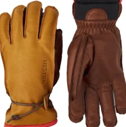 Hestra Käsineet/Hanskat^Wakayama 5 finger nahkahanskat, unisex, ruskea