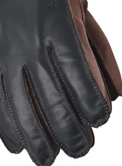 Hestra Käsineet/Hanskat^Wakayama 5 finger nahkahanskat, unisex, tummansininen/ruskea