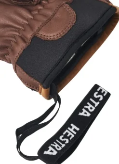 Hestra Käsineet/Hanskat^Wakayama 5 finger nahkahanskat, unisex, tummansininen/ruskea