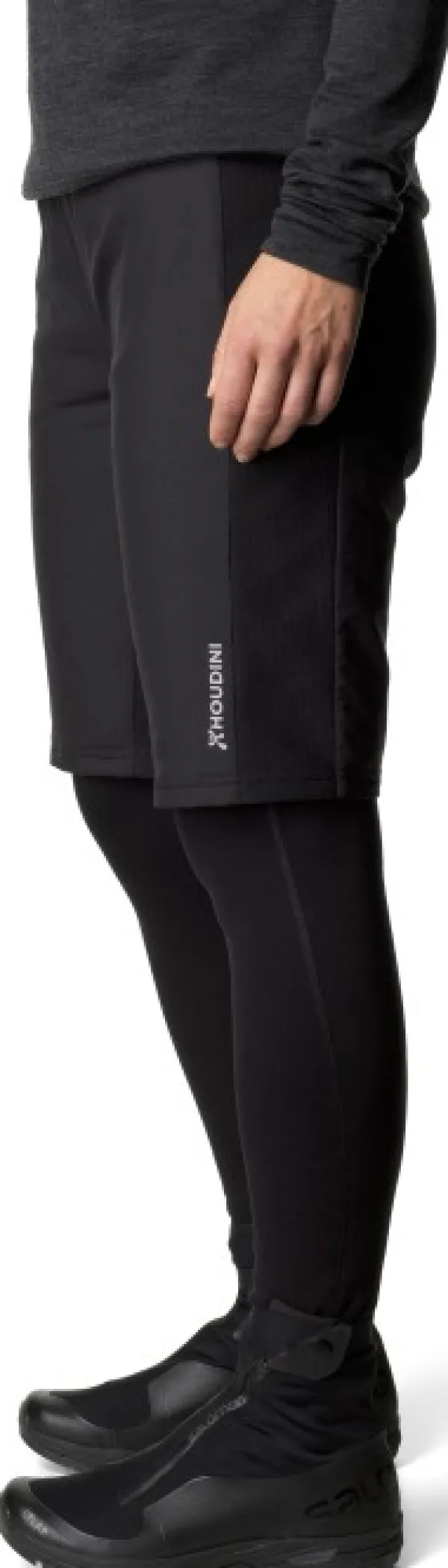 Houdini Shortsit^Moonwalk Shorts naisten lämpöshortsit, musta