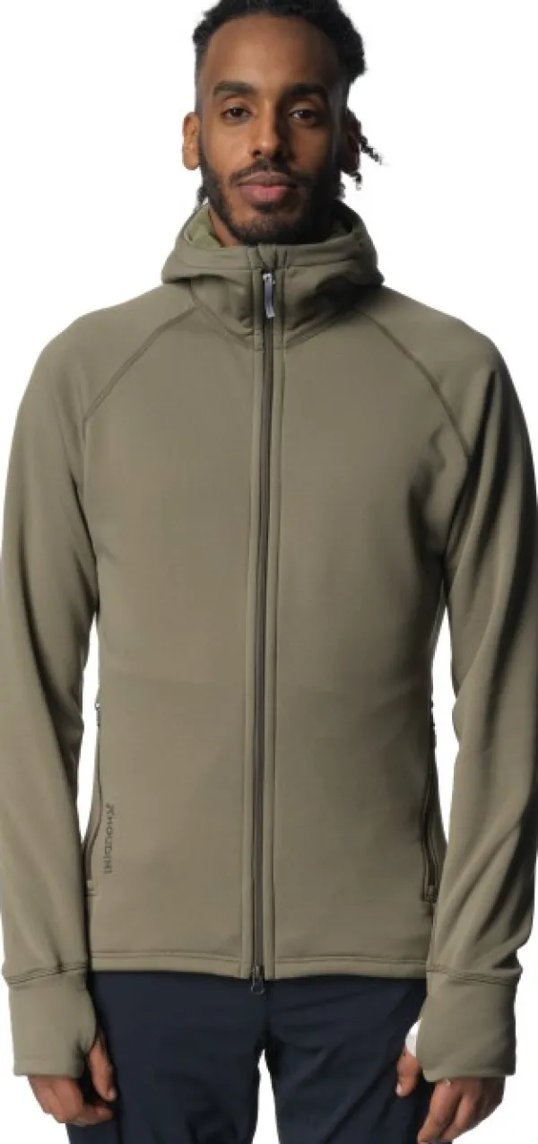 Houdini Hupparit, Fleecet Ja Välipaidat^Power Houdi huppari, vihreä