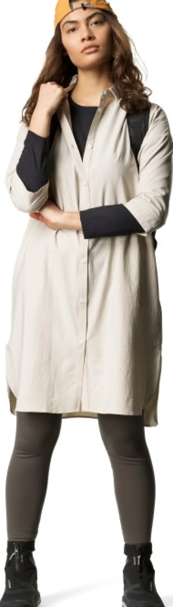 Houdini Route naisten paitamekko, valkoinen| Flanelli- Ja Kauluspaidat