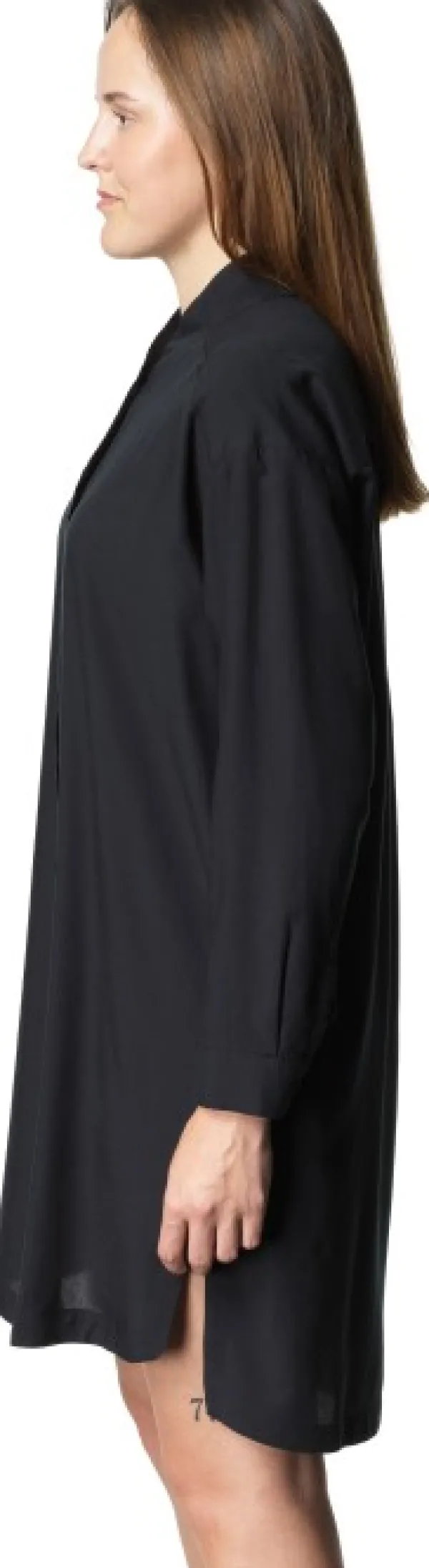 Houdini Tree Dress naisten paitamekko, musta| Flanelli- Ja Kauluspaidat