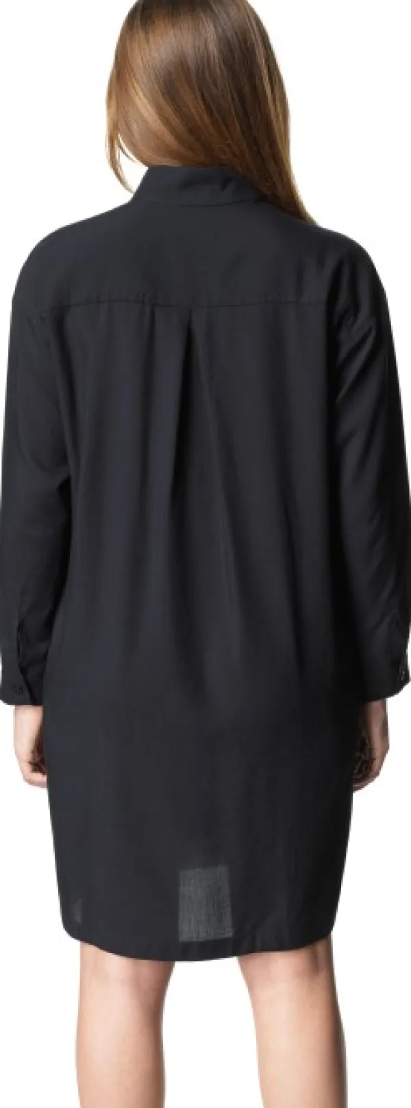 Houdini Tree Dress naisten paitamekko, musta| Flanelli- Ja Kauluspaidat