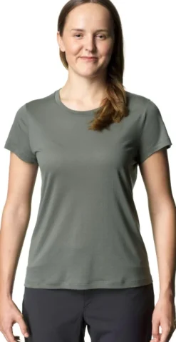 Houdini Tree Tee naisten t-paita, vihreäharmaa| T-paidat Ja Pikeepaidat