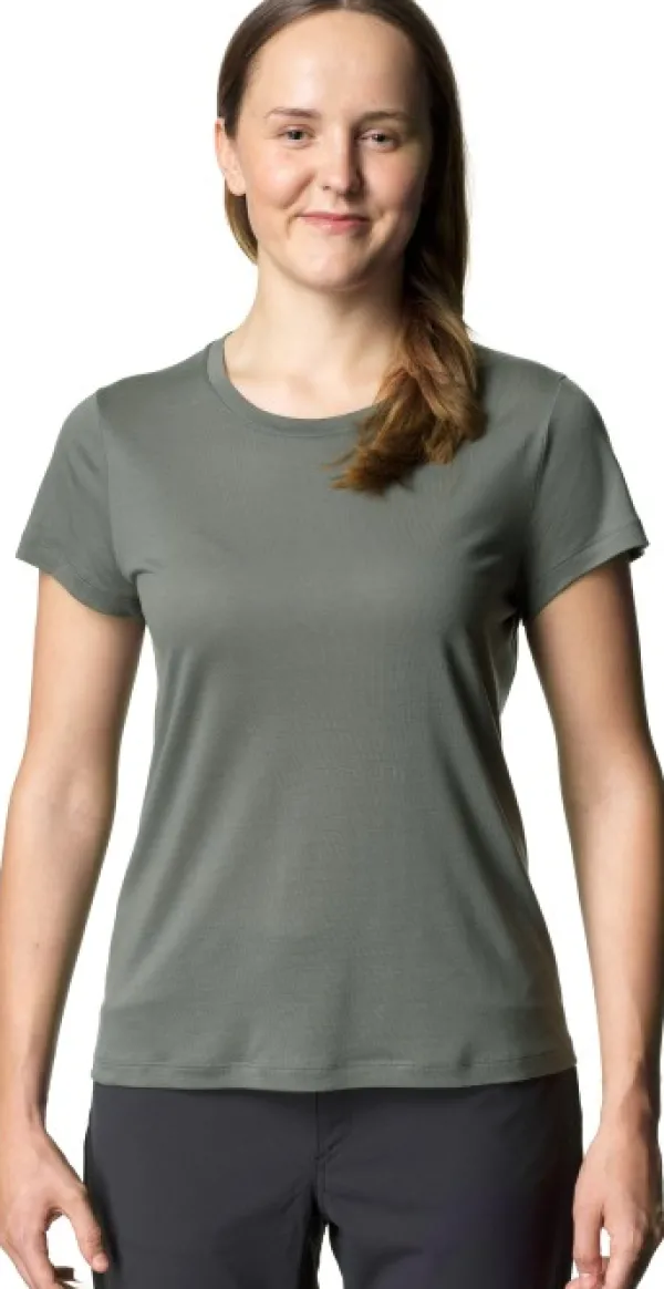 Houdini Tree Tee naisten t-paita, vihreäharmaa| T-paidat Ja Pikeepaidat