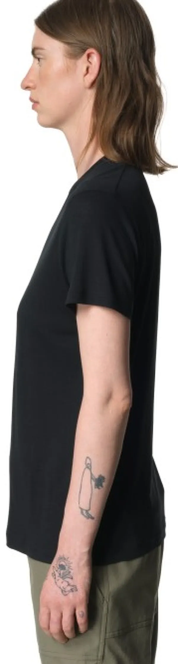 Houdini W's Tree Message Tee True Black /| T-paidat Ja Pikeepaidat