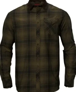 Härkila Driven Hunt -flanellipaita, Olive Green Check| Metsästyspaidat