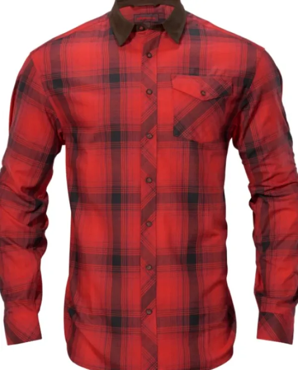 Härkila Metsästyspaidat^Driven Hunt -flanellipaita, musta/punainen