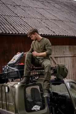 Härkila Retkeilyhousut^Fjell Trousers metsästyshousut, ruskea/harmaa