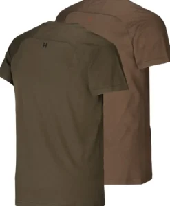 Härkila Metsästysliivit/Fleeceliivit^Logo T-Shirt 2-Pack Willow Green/Slate Brown
