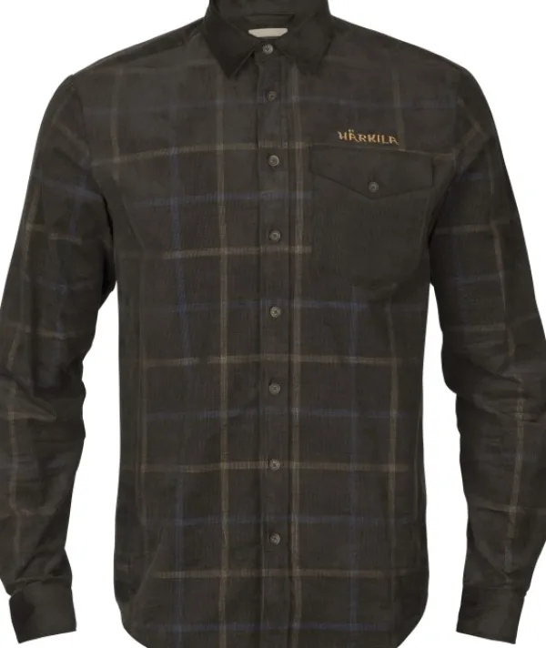 Härkila Metsästyspaidat^Kaldfjord Corduroy Check Shirt kauluspaita, ruskea
