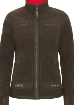 Härkila Naisten metsästysvaatteet/Naisten Metsästystakit^Kamko Fleece Women naisten kääntöfleecetakki, ruskea/punainen