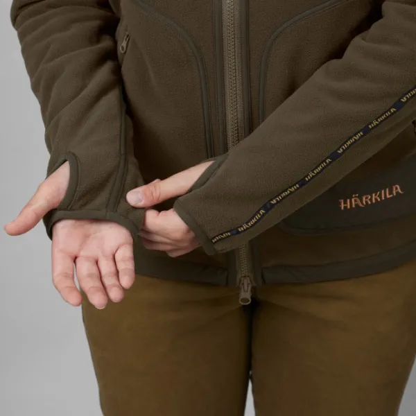 Härkila Naisten metsästysvaatteet/Naisten Metsästystakit^Kamko Fleece Women naisten kääntöfleecetakki, ruskea/punainen