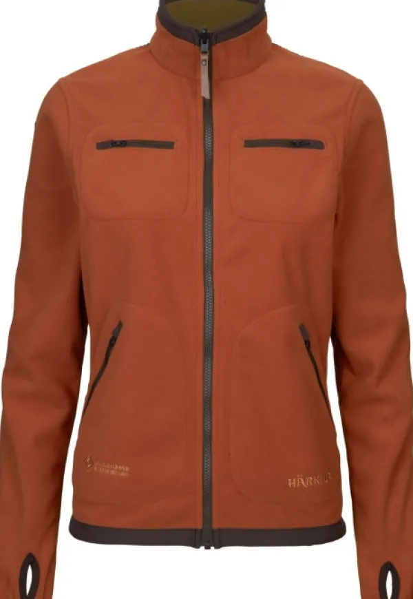 Härkila Metsästystakit/Softshell- Ja Tuulenpitävät Takit Metsälle^Kamko Fleece Women Dark Olive/Arabian Spice