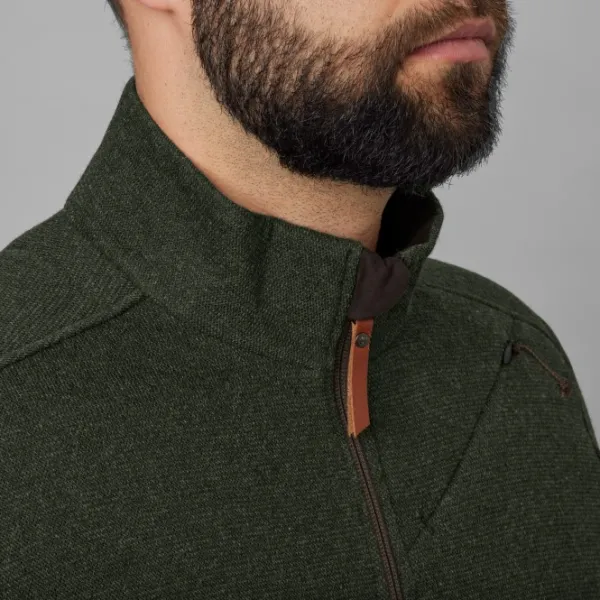 Härkila Metsästysliivit/Fleeceliivit^Metso Full Zip vetoketjullinen villapaita, tummanvihreä