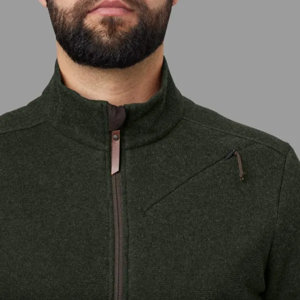 Härkila Metsästysliivit/Fleeceliivit^Metso Full Zip vetoketjullinen villapaita, tummanvihreä