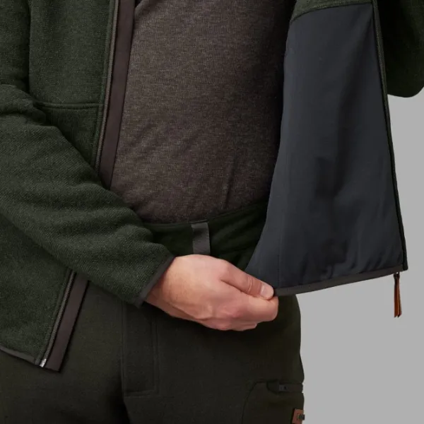 Härkila Metsästysliivit/Fleeceliivit^Metso Full Zip vetoketjullinen villapaita, tummanvihreä
