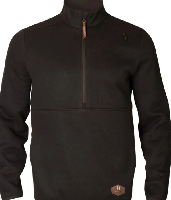 Härkila Metsästysliivit/Fleeceliivit^Metso Half Zip vetoketjullinen villapaita, tummanruskea