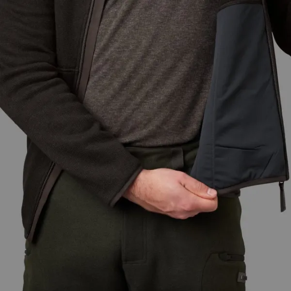 Härkila Metsästysliivit/Fleeceliivit^Metso Half Zip vetoketjullinen villapaita, tummanruskea