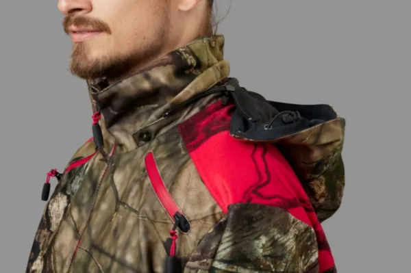 Härkila Moose Hunter 2.0 GTX -metsästystakki, MossyOak Break-Up Country/Red| Koiranohjaajan Vaatteet