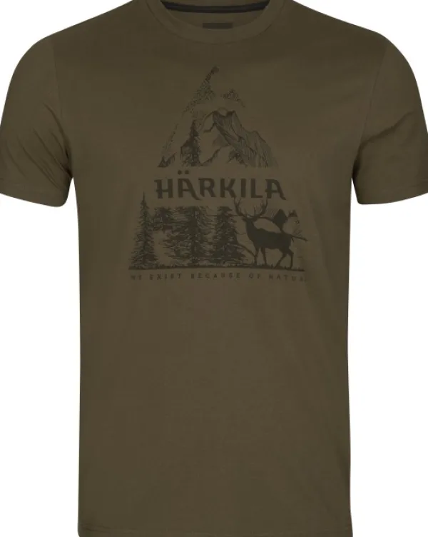 Härkila Metsästysliivit/Fleeceliivit^Nature S/S T-Shirt t-paita, tummanvihreä