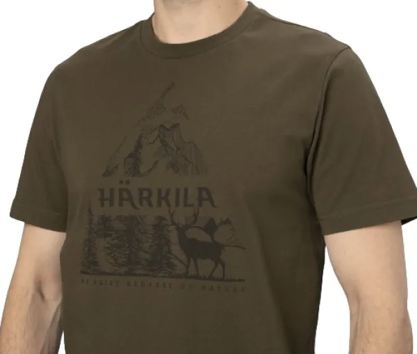 Härkila Metsästysliivit/Fleeceliivit^Nature S/S T-Shirt t-paita, tummanvihreä