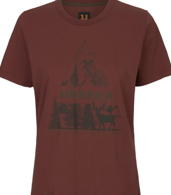 Härkila Nature S/S T-Shirt Women Hot Chocolate| T-paidat Ja Pikeepaidat