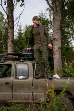 Härkila Olaf Fleece Jacket Shadow Brown/Forest Night| Metsästysliivit/Fleeceliivit