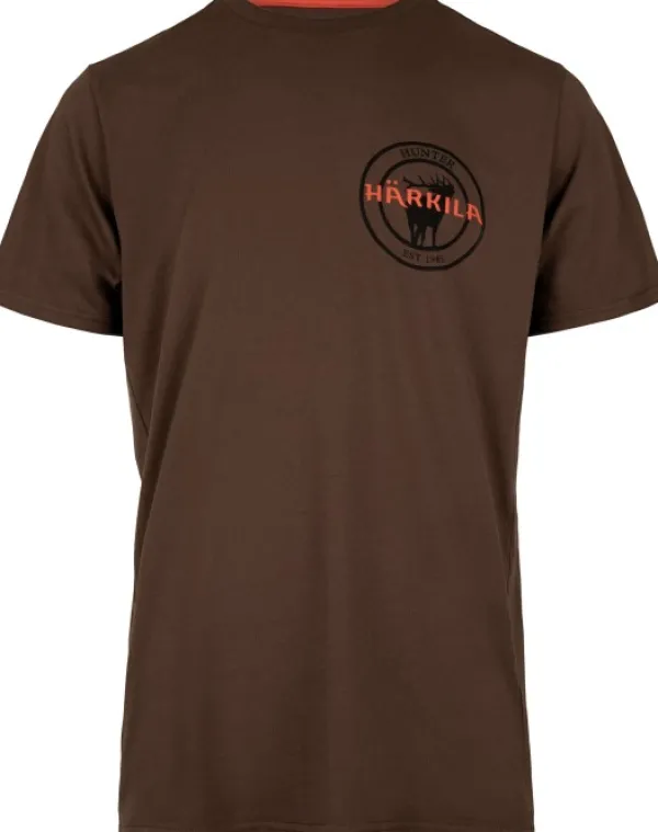 Härkila Stag Badge T-shirt puuvillainen t-paita, ruskeavihreä| Metsästysliivit/Fleeceliivit