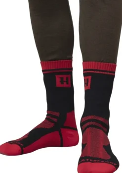 Härkila Waterproof Sock sukat, Red/Black| Metsästyssukat