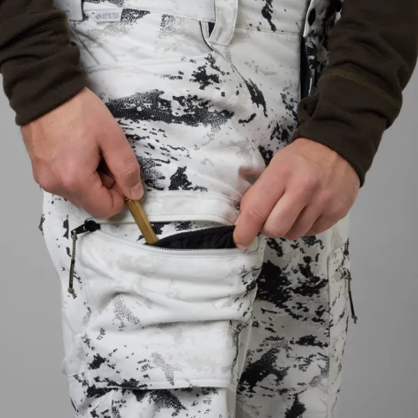 Härkila Winter Active WSP Trousers AXIS MSP lumicamo metsästyshousut, Snow| Camovaatteet