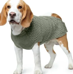 HUNTER Pullover Malmö koiran pusero, 40-45 cm, Khaki| Neuletakit