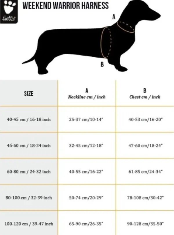 Hurtta Valjaat^Weekend Warrior -valjaat neonkeltainen 40-45 cm