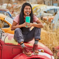 HydroFlask Medium Press-In Straw -kansi pillillä| Juomapullojen Tarvikkeet