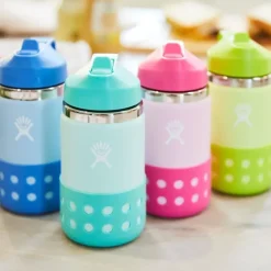 HydroFlask Eristetyt Juomapullot^Wide Mouth Kids lasten juomapullo, 354 ml, vaaleanpunainen