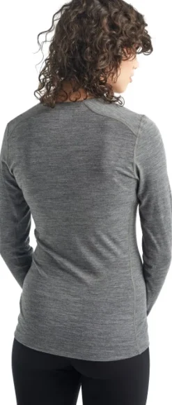 Icebreaker 200 Oasis LS Crewe naisten kerrastopaita, harmaa| Kerrastopaidat