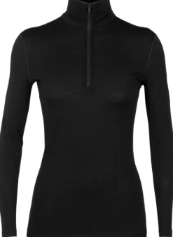Icebreaker Kerrastopaidat^200 Oasis LS Half Zip naisten kerrastopaita, Black