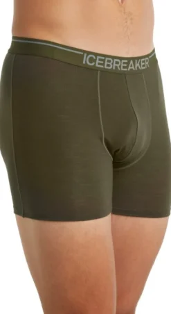 Icebreaker Anatomica merinovillabokserit, vihreä| Alusvaatteet
