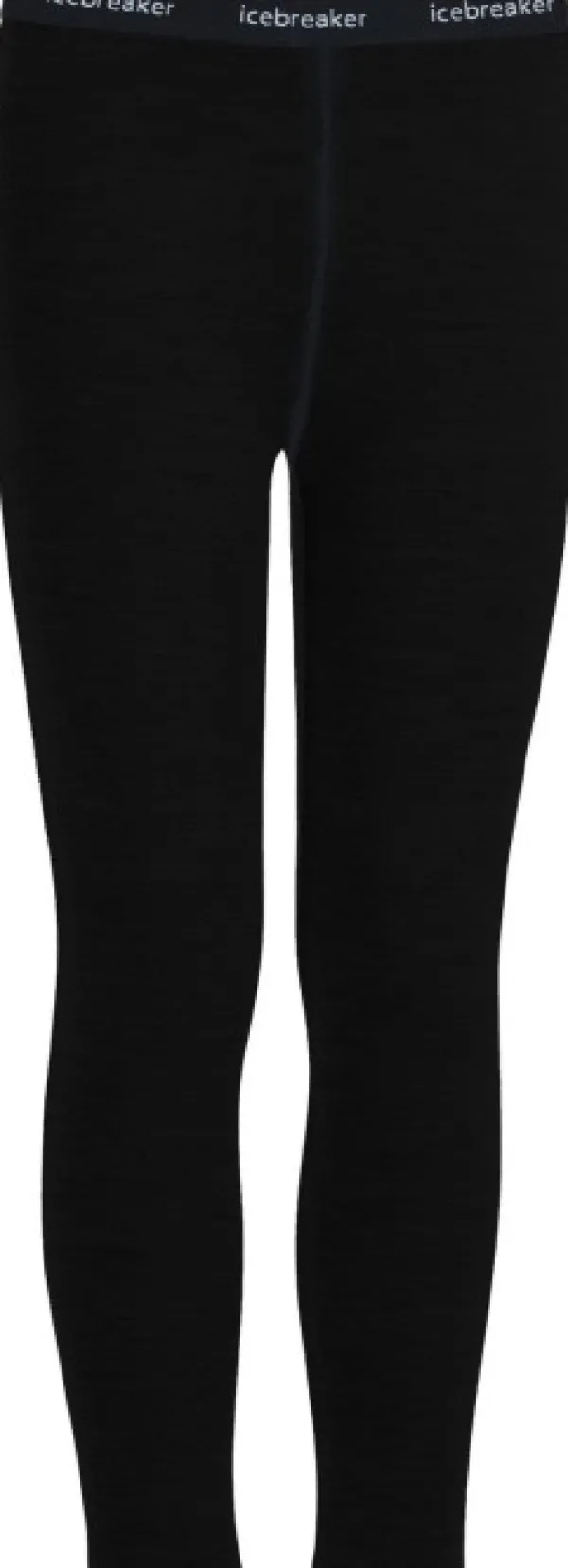 Icebreaker Kids Oasis Leggings 200 lasten kerrastohousut, musta| Lasten Alusasut Ja Kerrastot