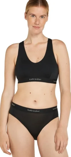 Icebreaker Mer 125 Cool-Lite Sprite Racerback Bra urheiluliivi, Black| Alusvaatteet